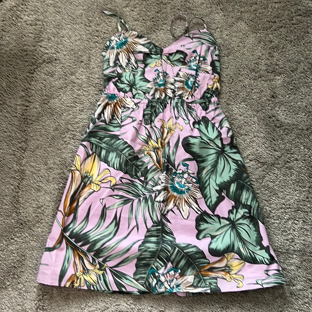 NWT J Crew Purple Floral Dress - Size XS